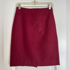 J Crew Wool Pencil Skirt sz 00 NWT